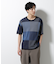 ブロックチェックニットTシャツ 半袖