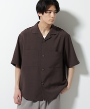 メランジドライオープンカラーシャツ（セットアップ可）