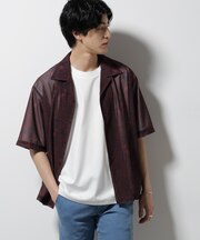 NORMANBROS別注 メッシュプリントシャツ 半袖