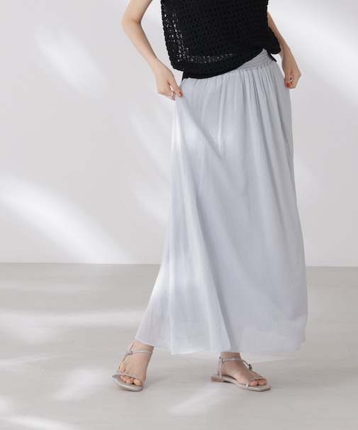 ウエストゴムギャザーシアースカート（セットアップ可）