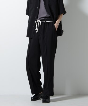 メランジドライイージーテーパードパンツ(セットアップ可)