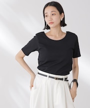 抗菌防臭・接触冷感機能 カップ付きクルーネックトップス