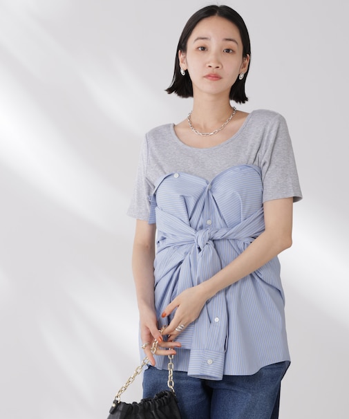 抗菌防臭・接触冷感機能 カップ付きクルーネックトップス