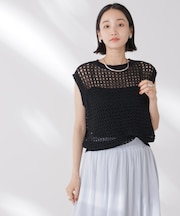 テープヤーンメッシュニットベスト