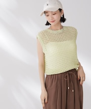 テープヤーンメッシュニットベスト