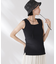 前後2wayスクエア＆クルーネックリブニットタンクトップ
