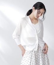 コットンスパークシアーＶネックカーディガン