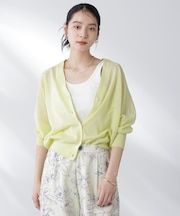 コットンスパークシアーＶネックカーディガン