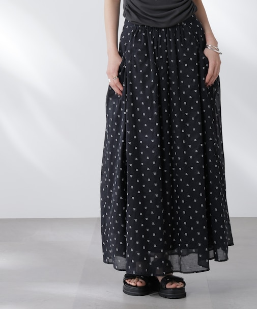 made in india コットンフロッキーフラワースカート