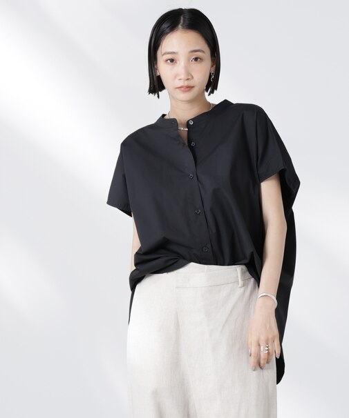 バックギャザーノースリーブブラウス