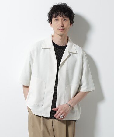 ネップツイルポケットシャツ 半袖