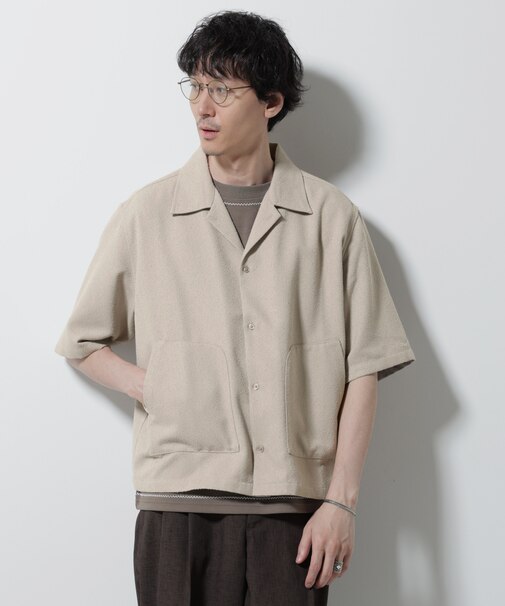ネップツイルポケットシャツ 半袖