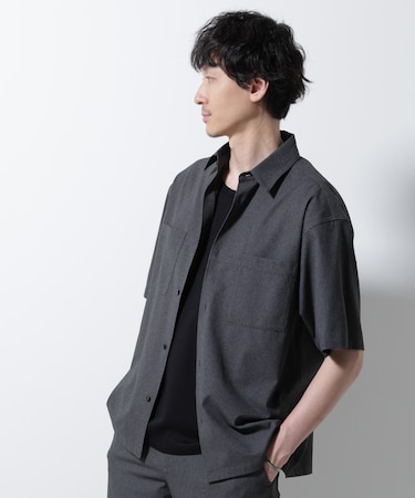 DotAir(R)ミニホールストレッチシャツ半袖／吸水速乾(セットアップ可)