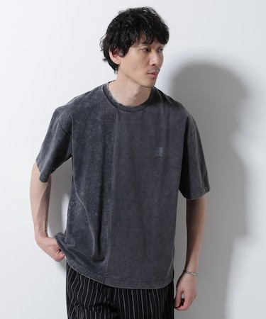 「A-C-Z」2トーンピグメントTシャツ 半袖