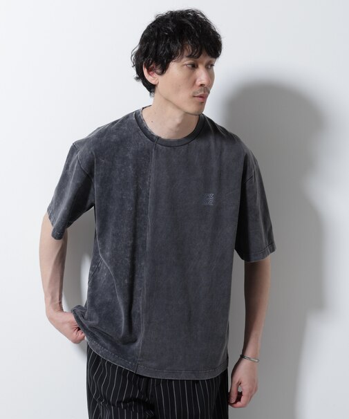 「A-C-Z」2トーンピグメントTシャツ 半袖