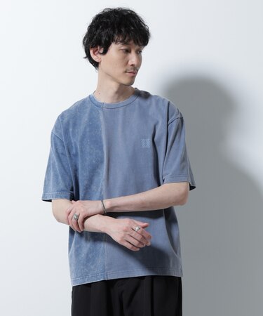 「A-C-Z」2トーンピグメントTシャツ 半袖