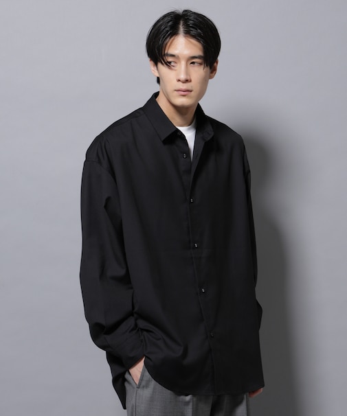 ビッグドレープシャツ 長袖