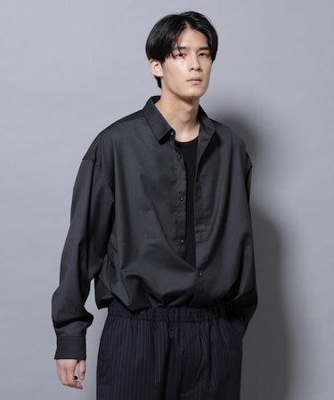 ビッグドレープシャツ 長袖