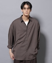 ビッグドレープシャツ 長袖