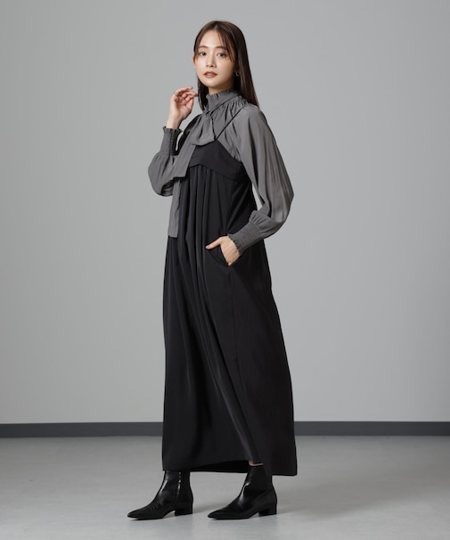 ギャザーキャミワンピース