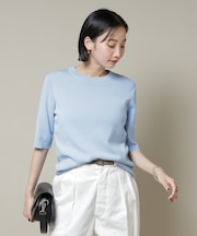 洗濯機洗い可UVカット接触冷感半袖ニット