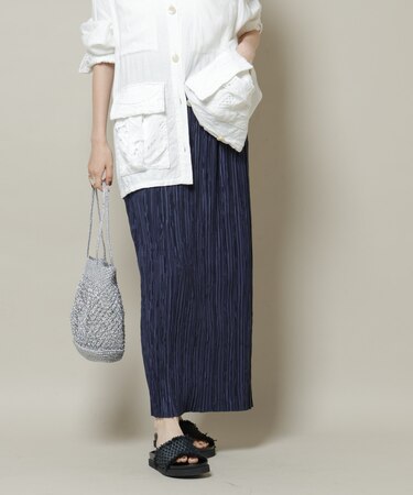 ランダムプリーツカットナロースカート(セットアップ可)