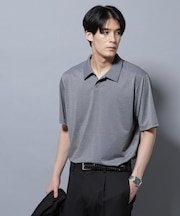 ストレッチメランジポロシャツ半袖