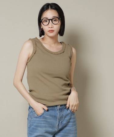 レーストリミングタンクトップ