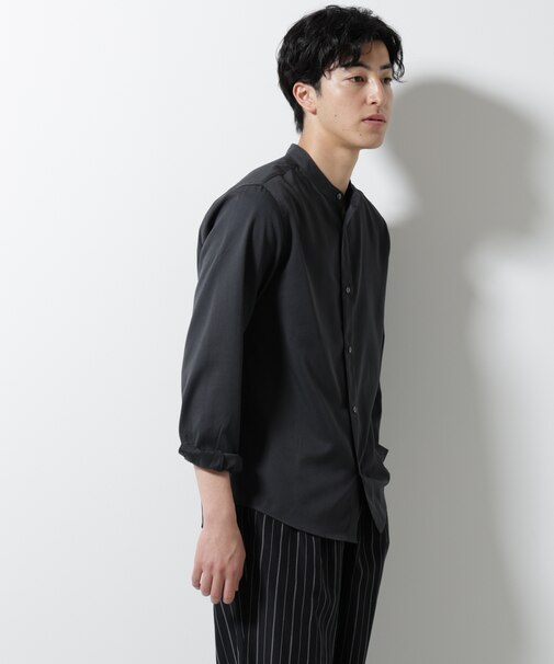 スタンダードバンドカラーシャツ/長袖