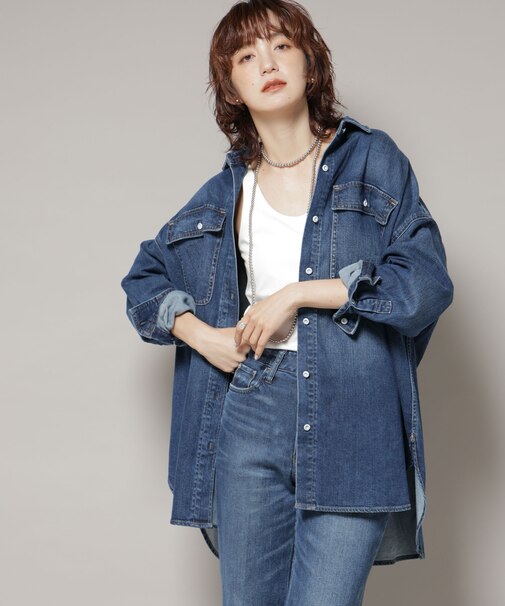 Healthy DENIM／Almond デニム ビッグシャツ