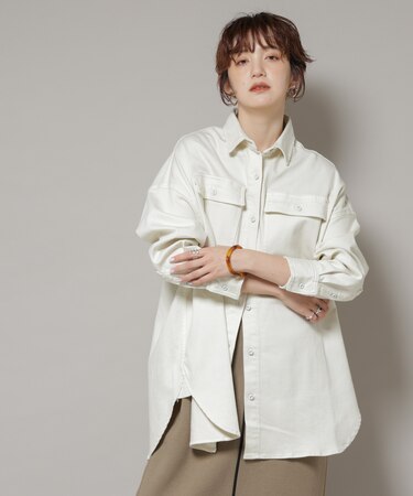 Healthy DENIM／Almond ビッグシャツ