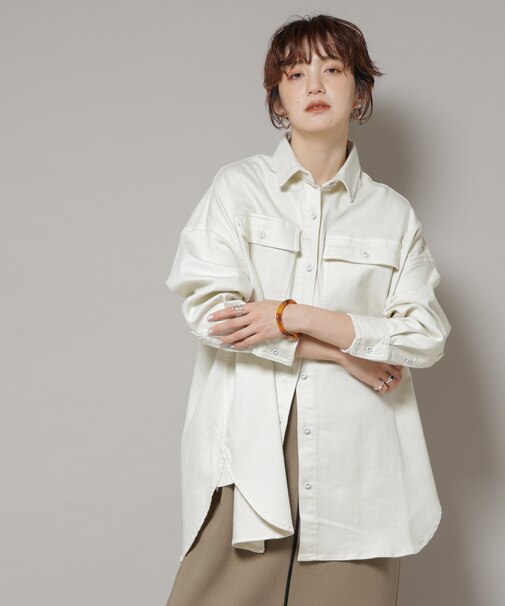 Healthy DENIM／Almond ビッグシャツ