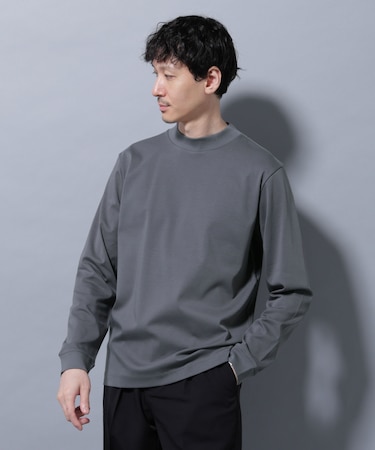 アンチスメルモックネックTシャツ 長袖