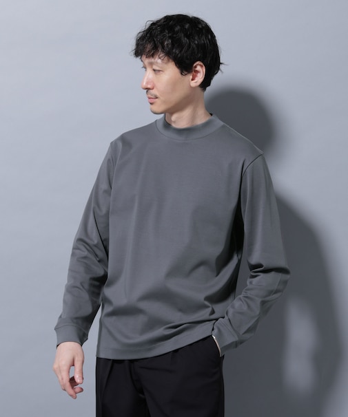アンチスメルモックネックTシャツ 長袖