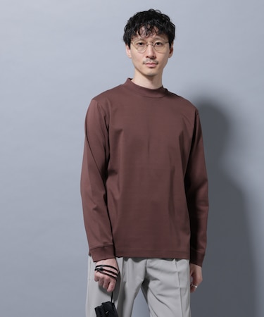 アンチスメルモックネックTシャツ 長袖
