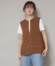 ドライウェザーストレッチバイカラーステッチベスト(セットアップ可)