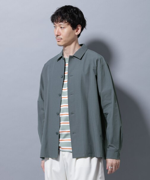 ストレッチワイドシャツブルゾン(セットアップ可)