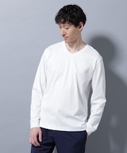 アンチスメルVネックTシャツ 長袖
