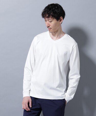 アンチスメルVネックTシャツ 長袖