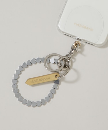 HASHIBAMI/ヘマタイト ハート スマホハンドストラップ