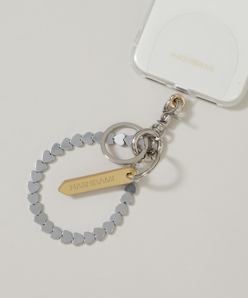 HASHIBAMI/ヘマタイト ハート スマホハンドストラップ