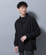 シースルーチェックシャツ 長袖