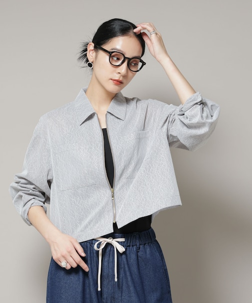 レースボンディングシャツブルゾン