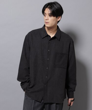 エンブロイダリーフェイクスウェードシャツ