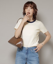 コンパクト総針ニットトップス