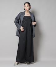 ギャザーデザインサロペットパンツ