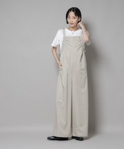 ギャザーデザインサロペットパンツ