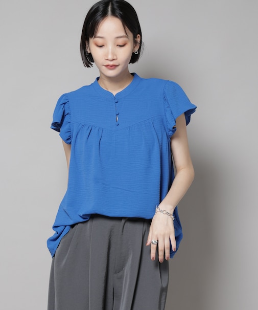 フリルスリーブブラウス(セットアップ可)