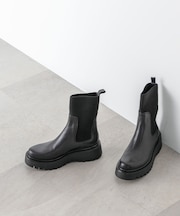 CORSO ROMA9／サイドゴアリブニットブーツ