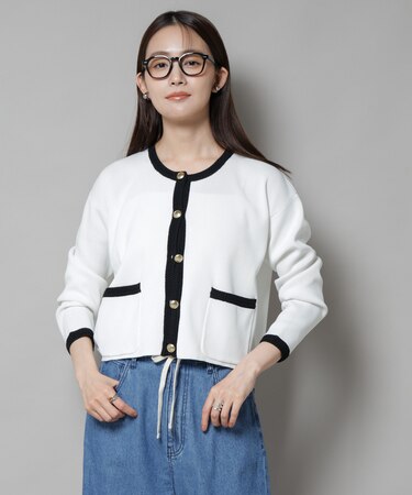 洗濯機洗可配色ジャケットカーディガン